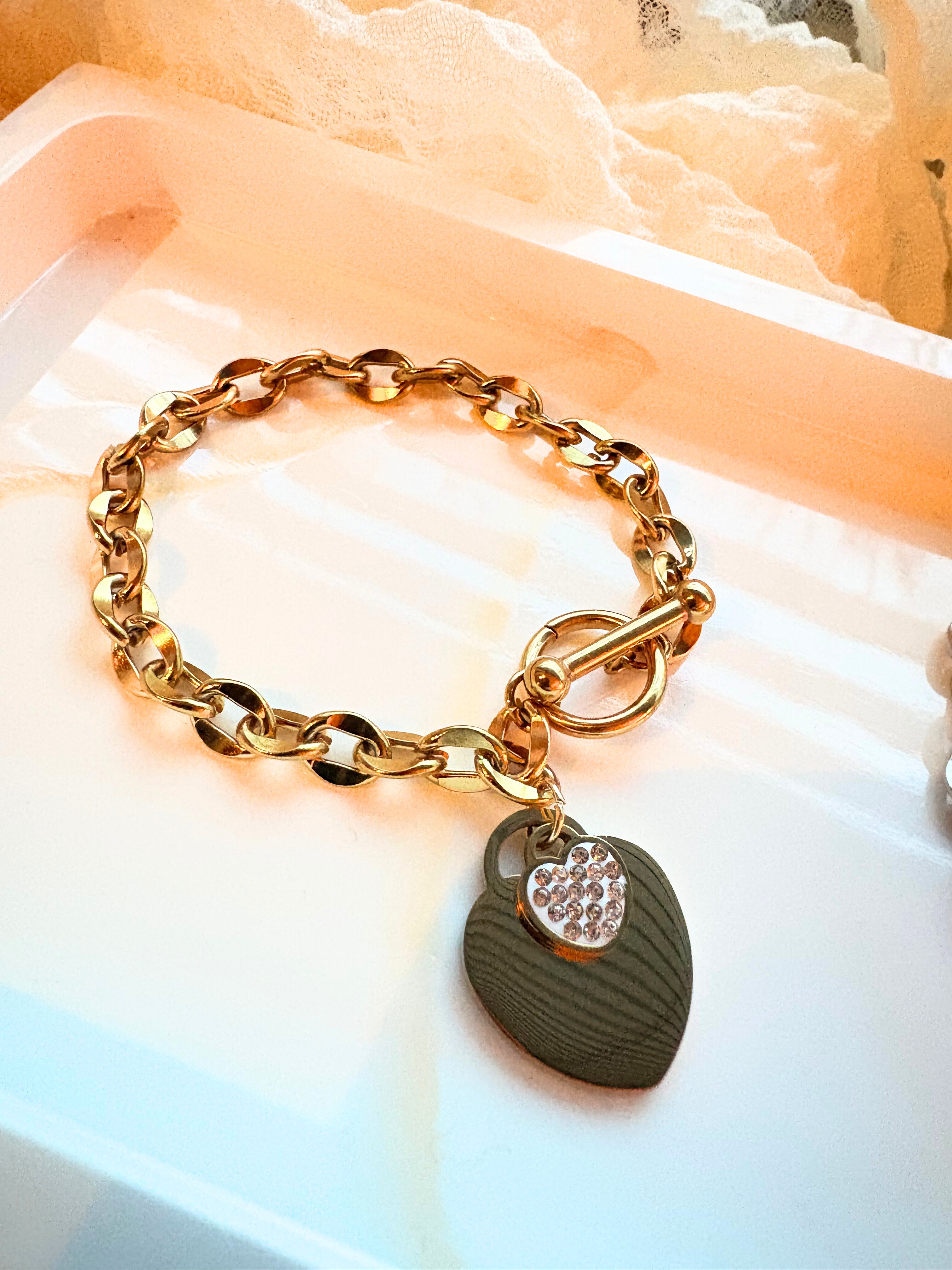 Heart Sparkle Bracelet goud