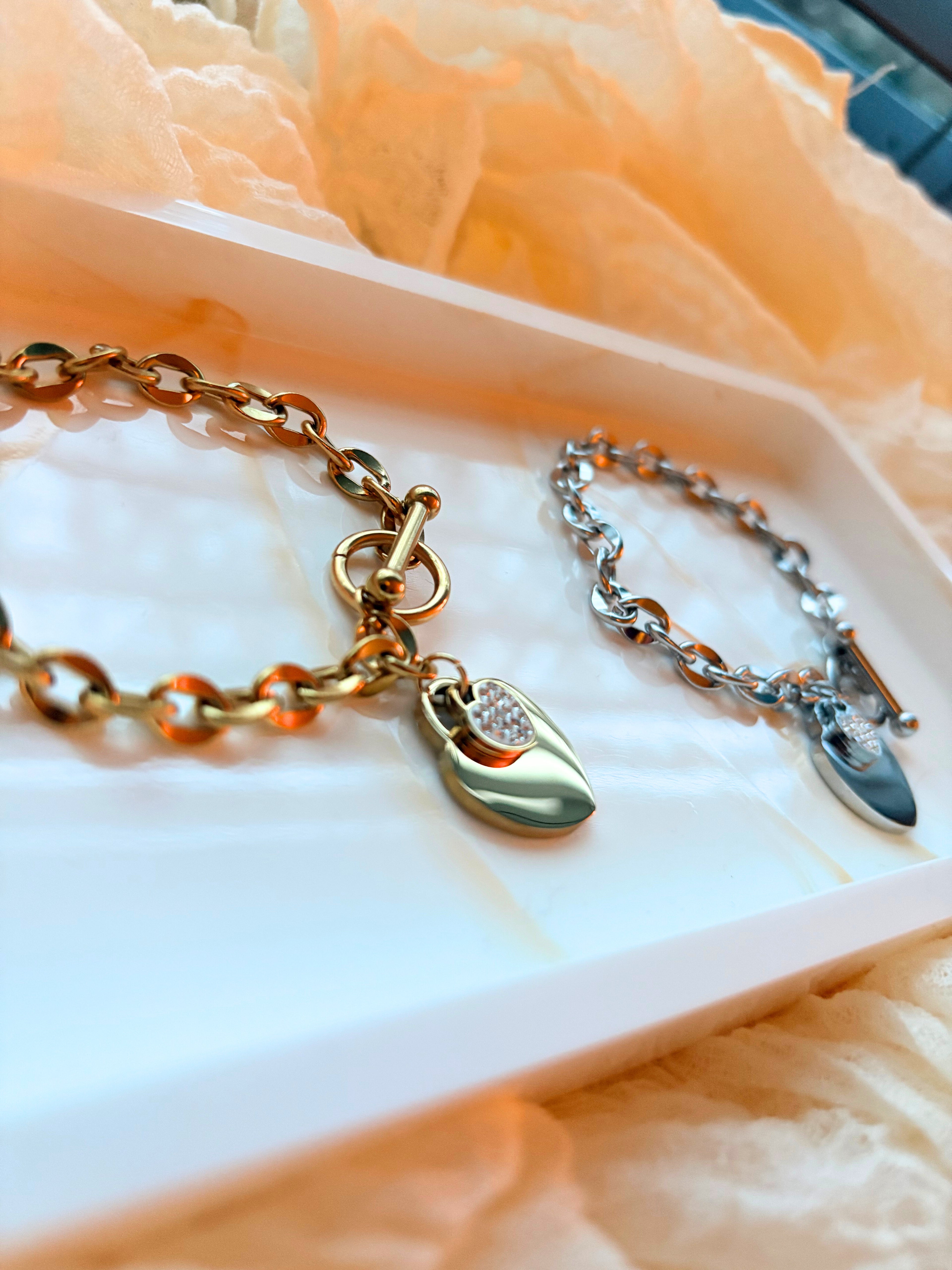 Heart Sparkle Bracelet zilver