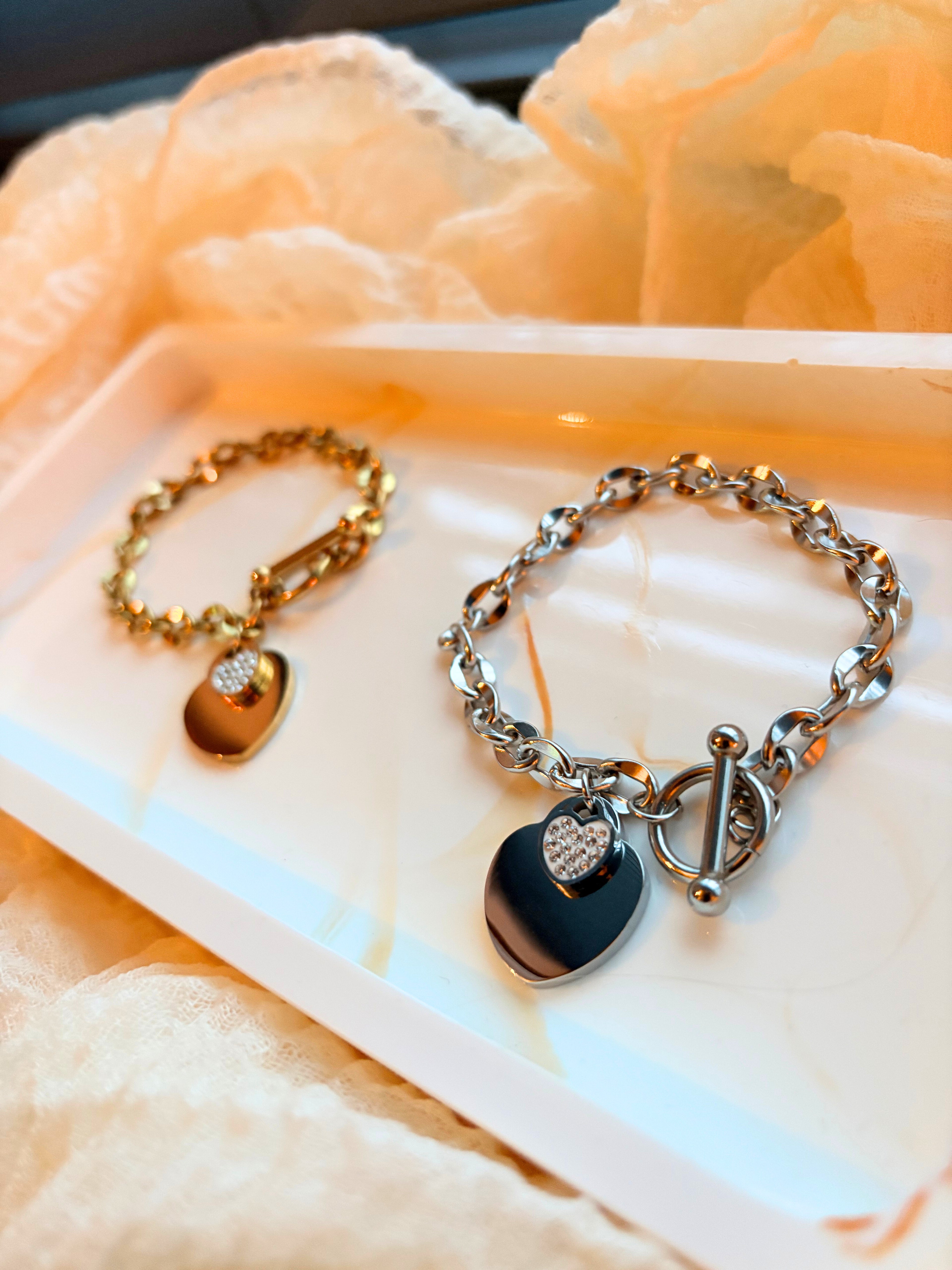 Heart Sparkle Bracelet goud